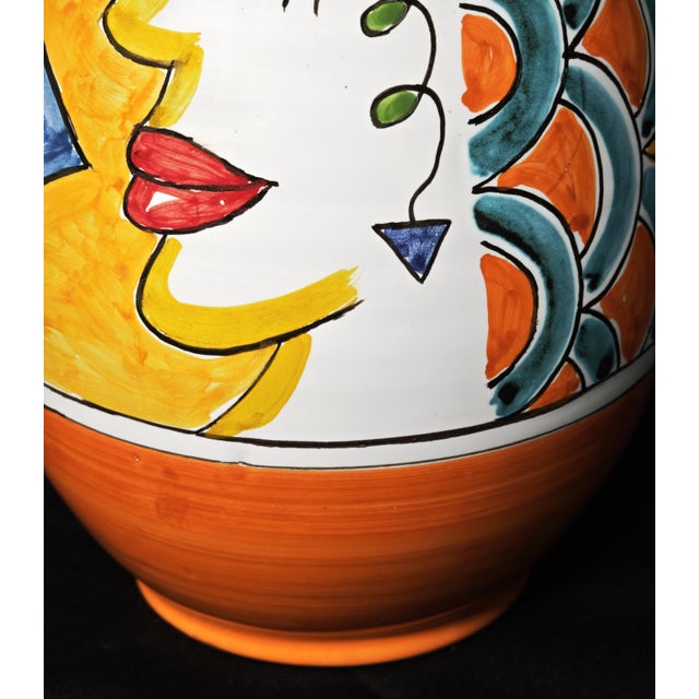 Modernist Abstract Ceramic Bottle Vase from Vietri For Sale - Image 3 of 10