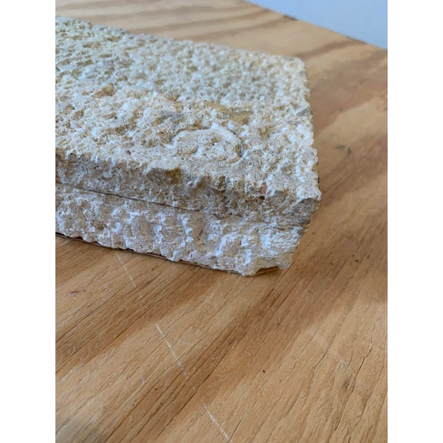 Vintage Large Scale Maitland-Smith Attributed Tessellated Stone and Coral Fish Sculpture For Sale - Image 9 of 12