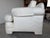 White Vintage Century Furniture White Textured Fabric Three-Seater Sofa For Sale - Image 8 of 18