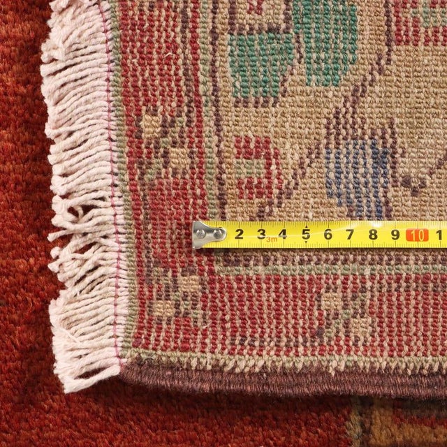 Red Vintage Turkish Jorun Rug For Sale - Image 8 of 9