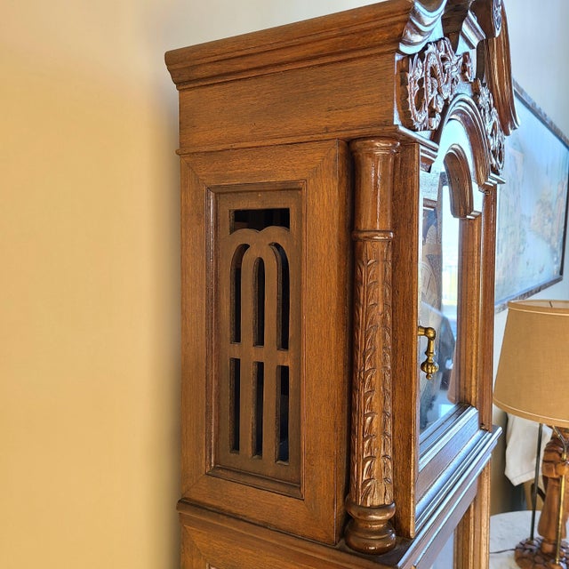 1970s 1970s Dragon German Moonface Grandfather Clock For Sale - Image 5 of 12