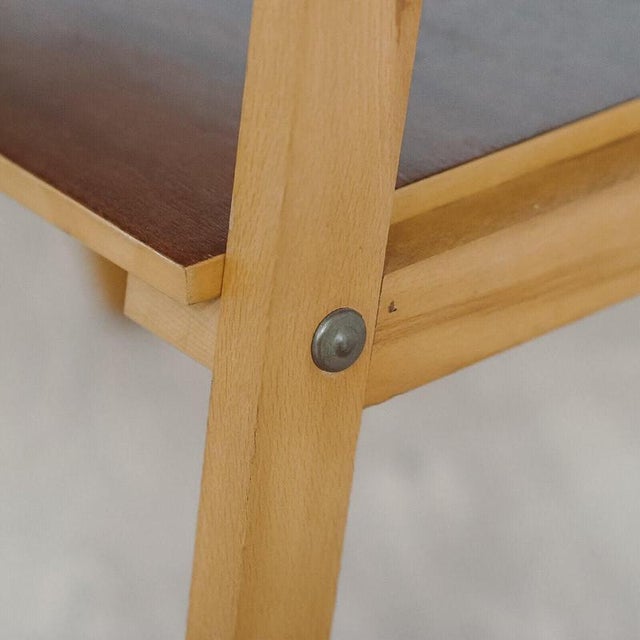Mid-Century Modern Side Table in Beechwood, 1960s For Sale - Image 6 of 9