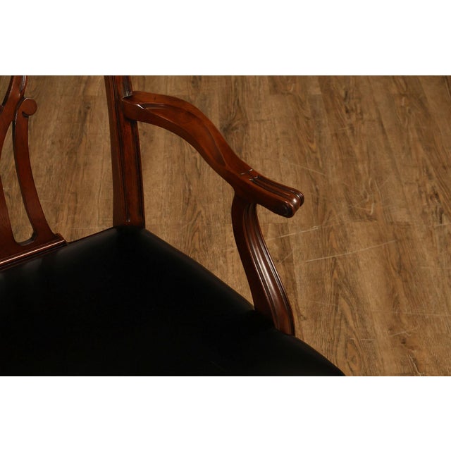 Brown Kindel Chippendale Style Set of Six Mahogany Dining Chairs For Sale - Image 8 of 18