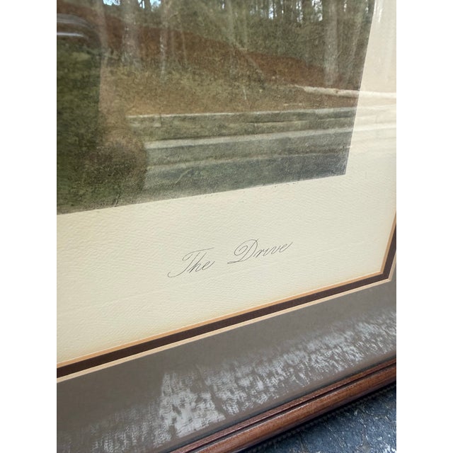 Expressionism Late 19th Century Douglas Adams "The Drive" Framed & Matted Hand Colored Art Print For Sale - Image 3 of 7