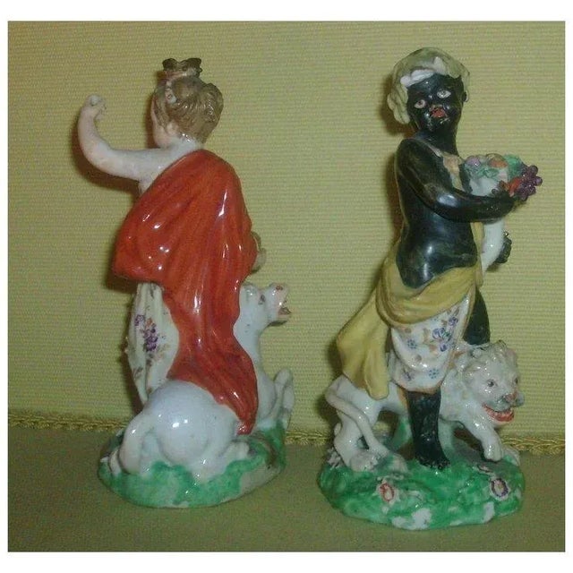 Antique 18th Century George III William Duesbury Derby Porcelain Continents - Europe and Africa - a Pair For Sale - Image 4 of 8