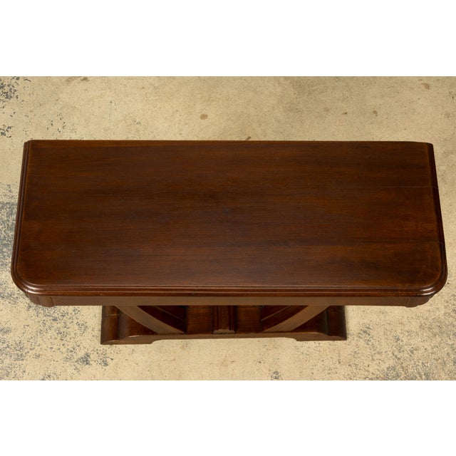 Art Deco 1930s French Art Deco Walnut Console Table For Sale - Image 3 of 18