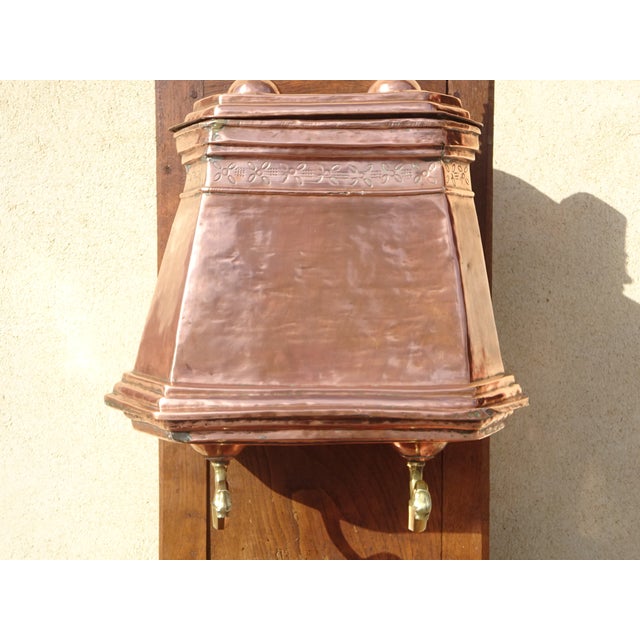 Antique Copper Fountain on Oak Base For Sale - Image 3 of 18
