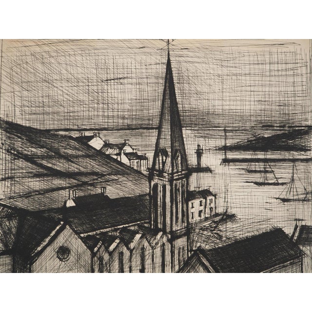 Bernard Buffet, Brittany, The Bell Tower of Sauzon, Original Engraving For Sale - Image 4 of 6