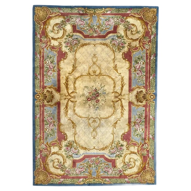Large European Savonnerie Rug For Sale