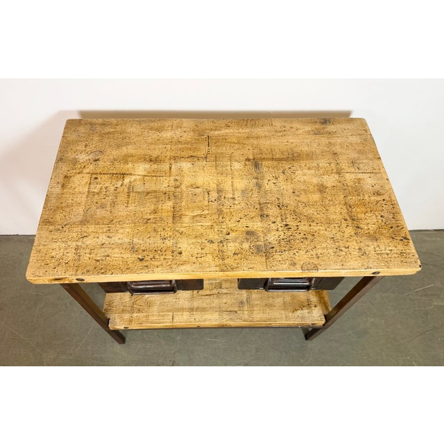 1960s Vintage Industrial Worktable, 1960s For Sale - Image 5 of 18