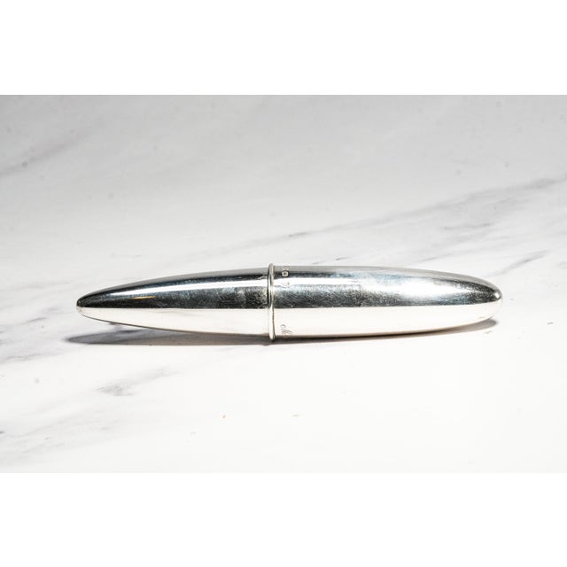 19th Century Amazing English Antique Victorian Sterling Silver Single Cigar Case Sleeve Armorial Tobacciana For Sale - Image 5 of 12