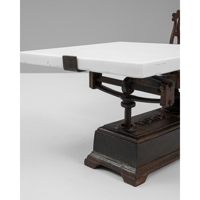 19th Century French Iron & Marble Scale For Sale - Image 4 of 18