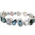 Spinel Diamond 14k White Gold Halo Tennis Bracelet For Sale - Image 4 of 6