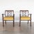 French 1940s Pair of French Wood Armchairs For Sale - Image 3 of 11
