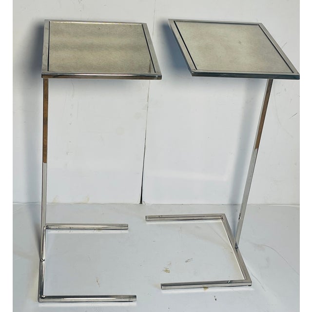 1990s 1990s Modern Sadie Spot Glass Side Tables Pair For Sale - Image 5 of 7
