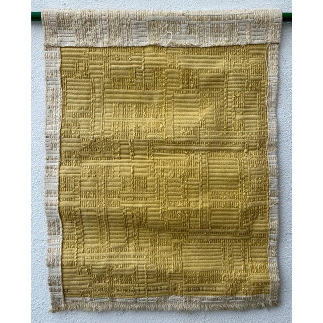 Mid 20th Century Lazar Obican, Naive European French Folk Art Jovan Lazar Obican Tapestry Wall Hanging Weaving, 1968 For Sale - Image 5 of 13