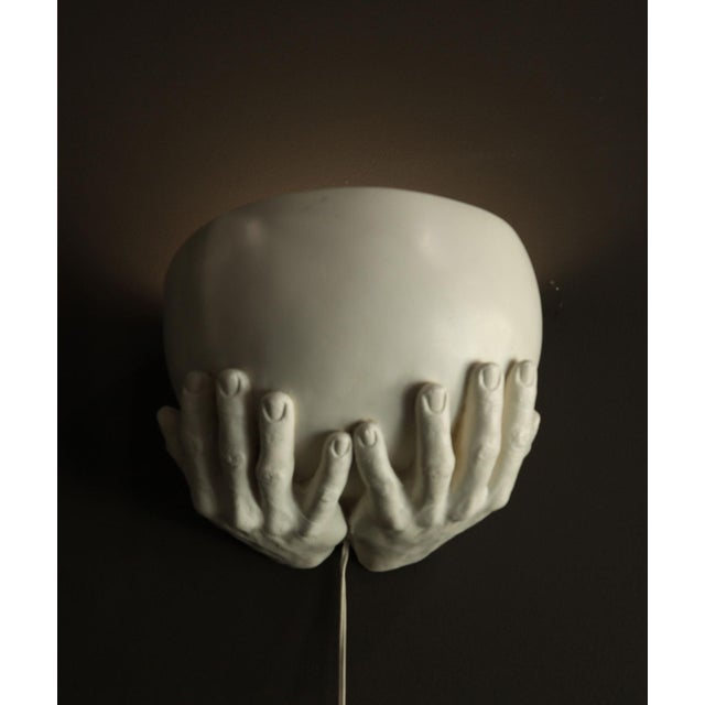 Richard Etts Richard Etts ( B, 1941) Plaster Wall Sconce, Signed and Dtd. 1976 For Sale - Image 4 of 8