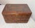 This antique 19th century handmade marquetry wood and brass jewelry chest is a unique piece and very well made. With a...
