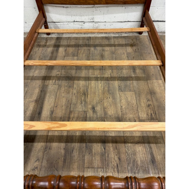 Vintage Full Size Duncan Phyfe Style Traditional Low Poster Bed For Sale - Image 10 of 11