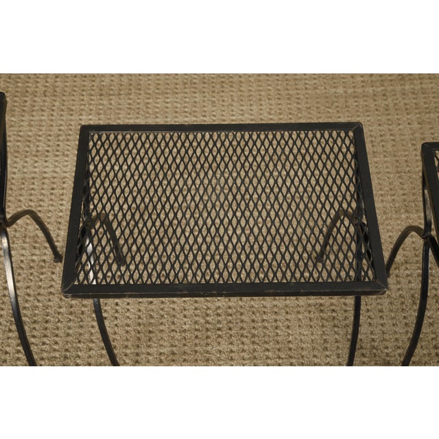 1960s Vintage Tempestini for Salterini Style Mesh Metal Nesting Tables Set of 3, Circa Mid-Century For Sale - Image 5 of 13
