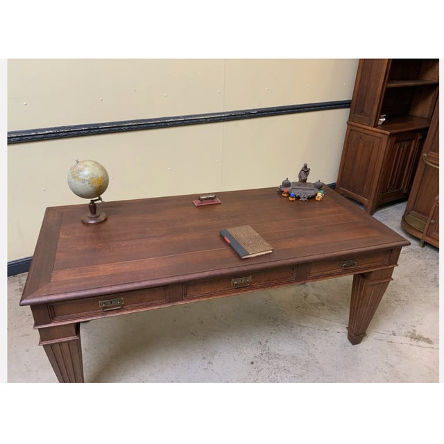Early 20th Century Antique Art Nouveau Desk in Oak, 1915 For Sale - Image 5 of 9