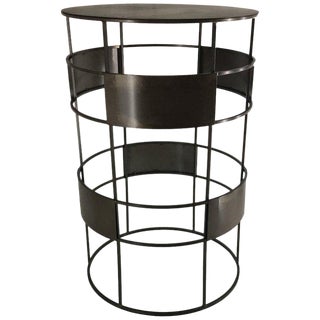 New Handmade Bistro High Table in Wrought Iron For Sale