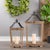 Modern Natural Wooden Lantern with Open Top (Set of 2) For Sale - Image 3 of 7