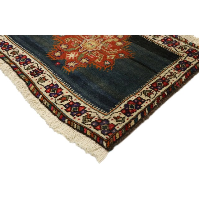 76203 Vintage Persian Tabriz Scatter Rug with Federal American Traditional Style 01'07 X 02'01. Immersed in Persian...