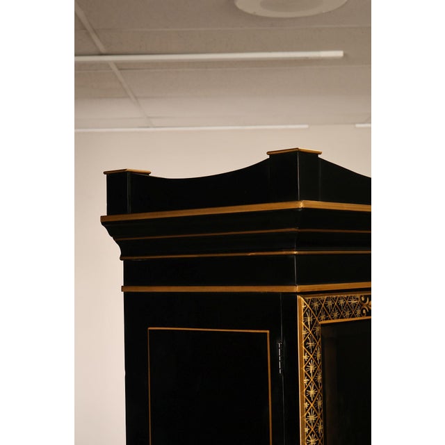 Union National Chinoiserie Hand Painted China Display Cabinet For Sale - Image 10 of 18