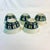 Offering a pretty hand-painted set of 5 sauce cups. These are from Japan and feature a Mid-Century geometric design in...