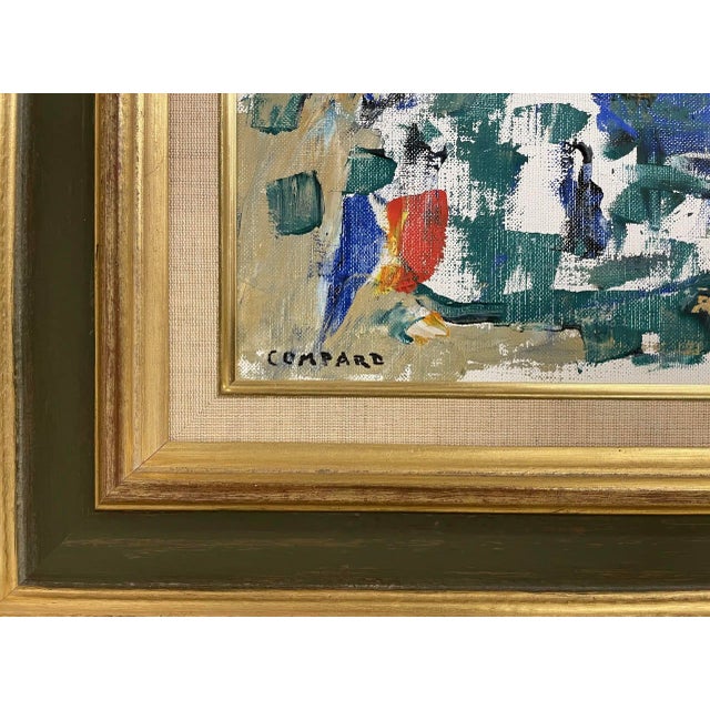 Émile François Jacques Compard, Abstract School of Paris Composition, 1950s, Oil on Canvas For Sale - Image 4 of 5