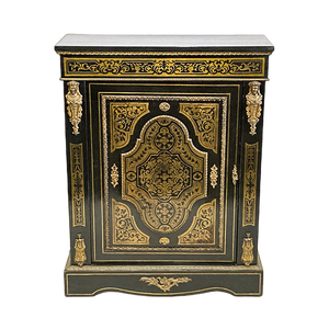 Napoleon III Single Door Cabinet Boulle in Inlay, Mid-19th Century