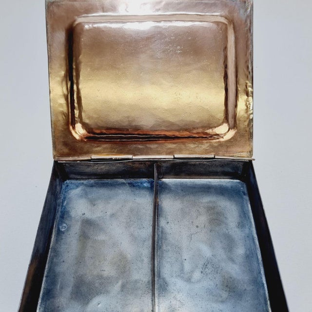 Vintage Silver-Plated Cigarette or Jewelry Box For Sale - Image 11 of 15