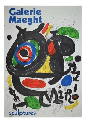 Sculptures Lithographic Poster by Joan Miro, France, 1970s