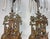 Pair of Antique Ornate Figural Brass Marble Crystal Girandole Candle Holders For Sale In New York - Image 6 of 13