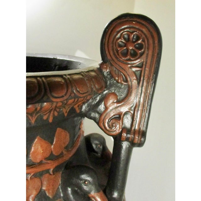 Neoclassical Large Decorator Urn in Plaster and Polychrome For Sale - Image 3 of 9