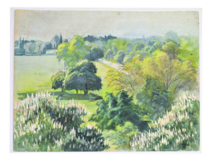 Henri Vergé-Sarrat, French Landscape, 20th Century, Pencil, Tempera and Watercolor