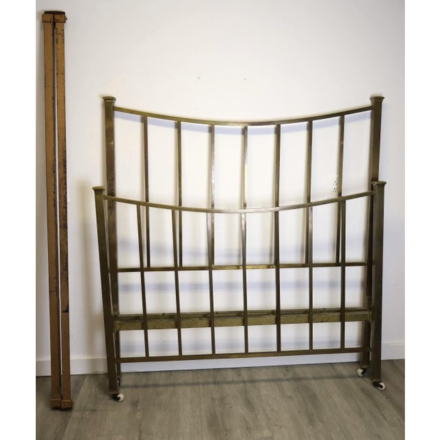 Victorian Antique Edwardian English Brass Bed Full Size, C. 1900–1920 For Sale - Image 3 of 5
