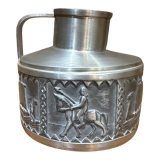 Danish Modern Norwegian Pewter Vase Manufactured by Norsk Tinn For Sale