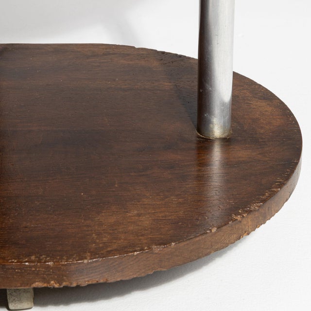 1940-1949 France Deep Walnut Brown Art Deco Bar Cart For Sale - Image 9 of 10