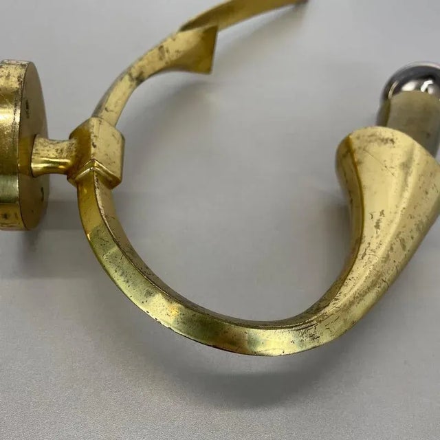 Minimalist Brass Theatre Wall Light in the style of Stilnovo and Gio Ponti, Italy, 1950s For Sale - Image 17 of 18