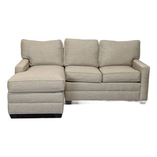 Ethan Allen Bennett Beige Sectional Sofa With Left Chaise For Sale