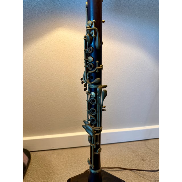 Vintage Frederick Cooper Lamp Chicago Clarinet Instrument Wood Hollywood Regency Design For Sale - Image 9 of 14