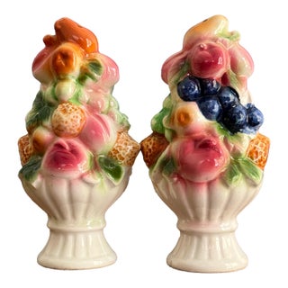 Mid 20th Century Ceramic Fruit, Salt and Pepper Shakers For Sale