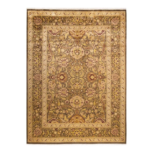 Brown Mogul, One-of-a-Kind Hand-Knotted Area Rug in Brown, 9' 0" x 12' 2" For Sale - Image 8 of 8
