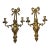Early 20th Century Pair of Monumental 22” French Louis XVI Style Gilt Bronze Cherub Two-Light Wall Sconces With Ribbon Bows For Sale