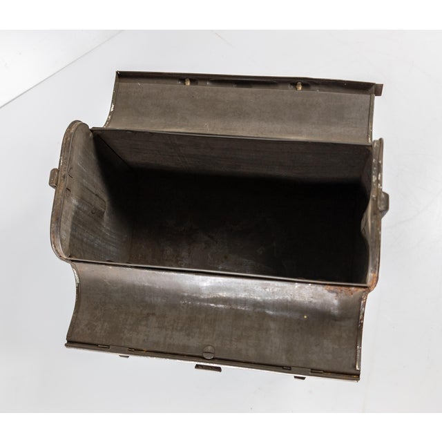 Metal Early 20th Century English Art Nouveau Style Briefcase Form Biscuit Tin For Sale - Image 7 of 14