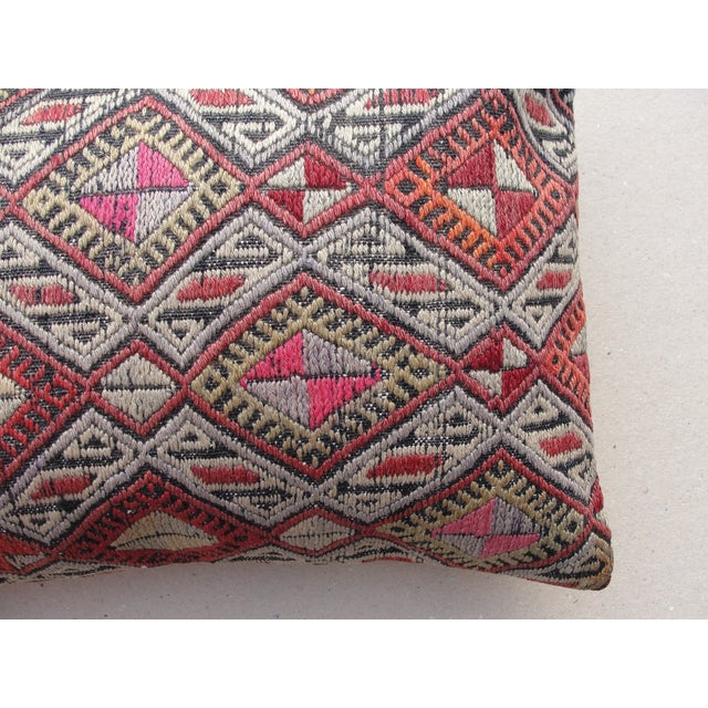 Textile Lumbar Kilim Rug Pillow Cover 14 X 20 For Sale - Image 7 of 14