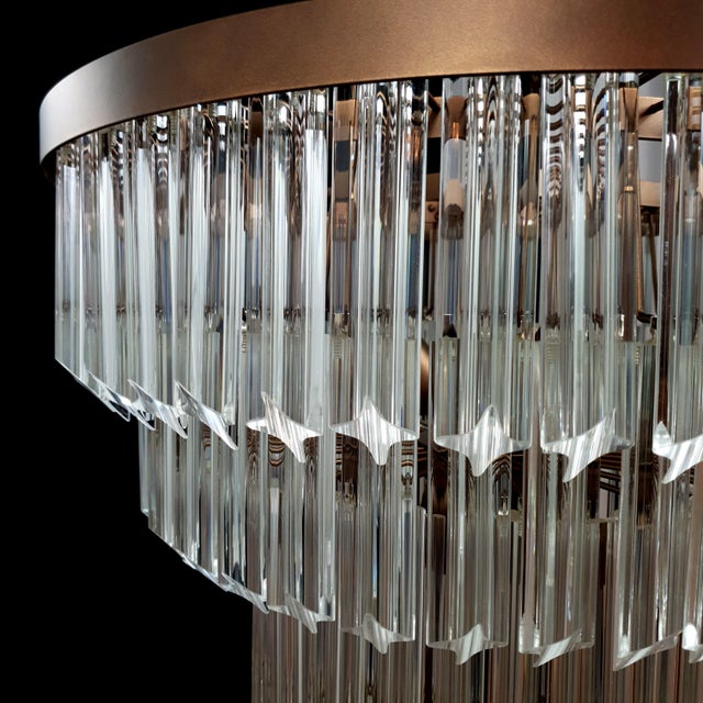 Glass Vintage Murano Glass Chandelier, 1970s For Sale - Image 7 of 9