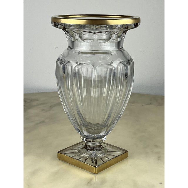 Lead Crystal Vase, France, 1980s For Sale - Image 9 of 15